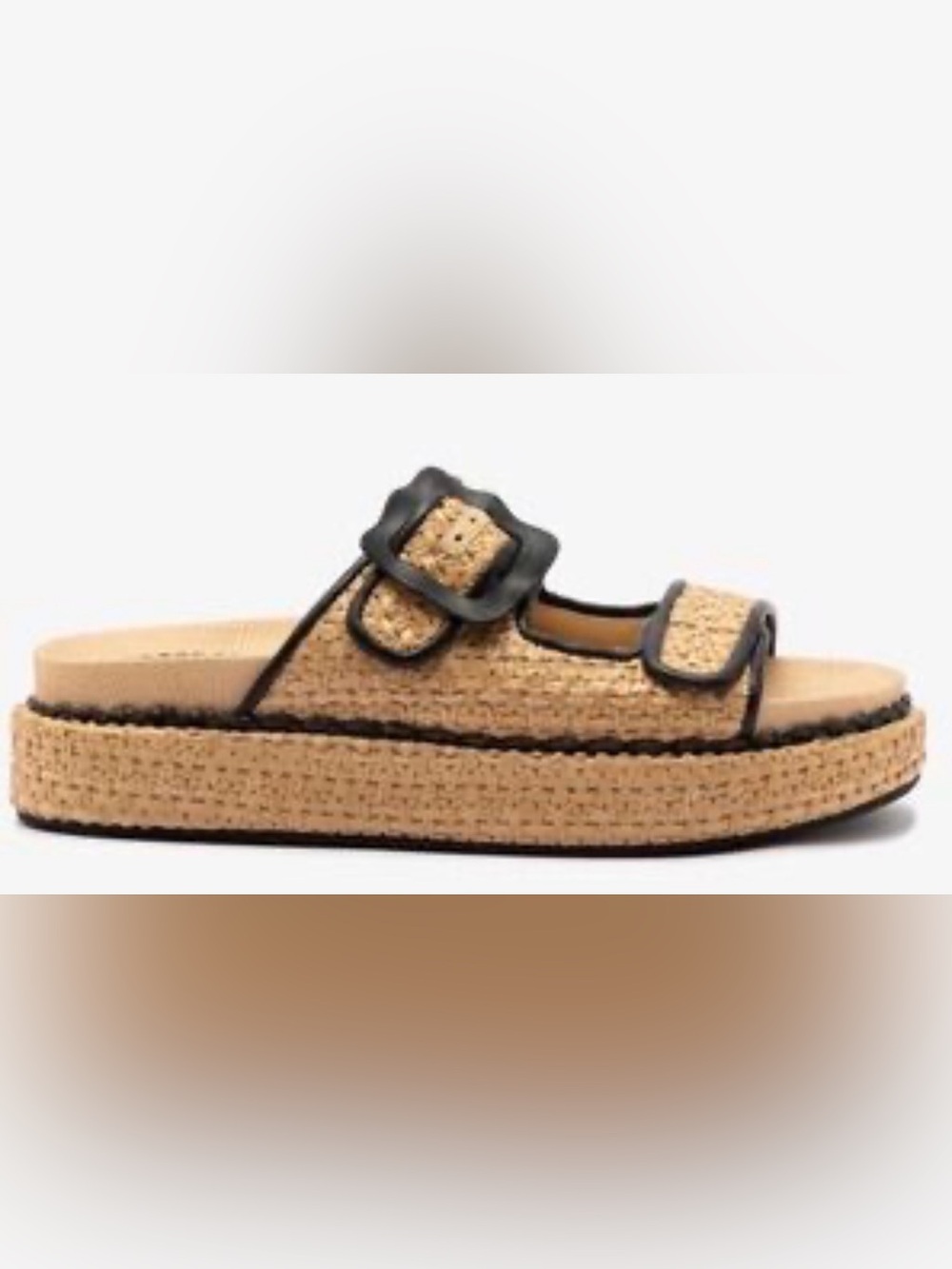 Larroude Raffia Maui sandals